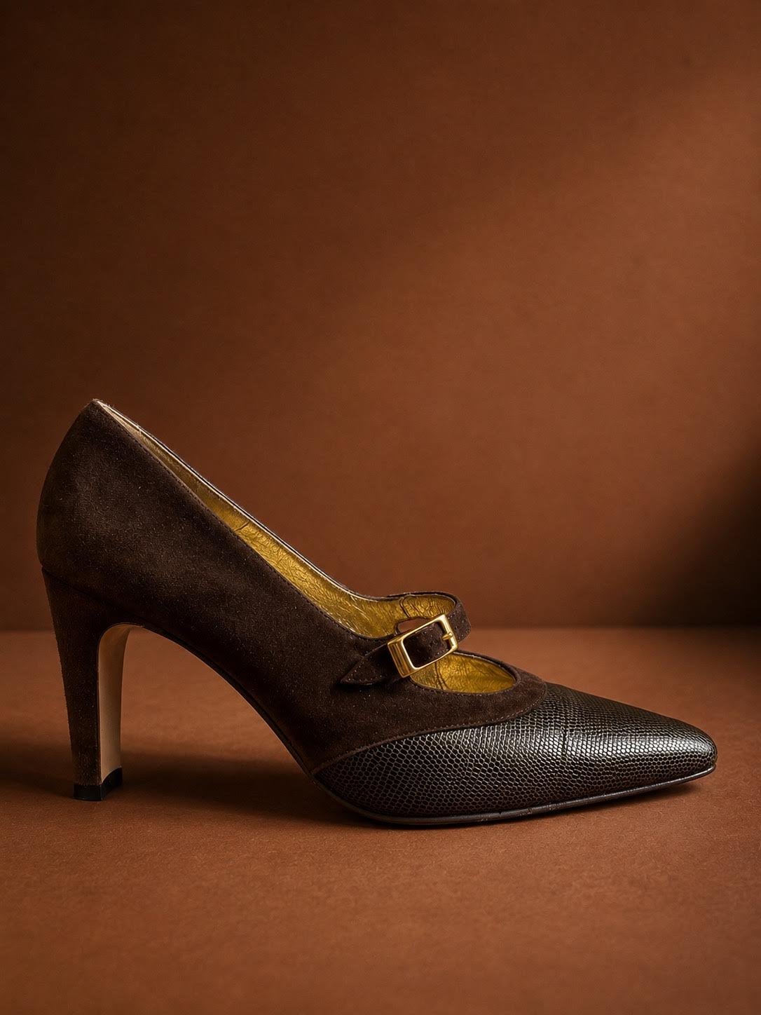 Timothy Hitsman Made in Spain Brown Mary Jane Heels