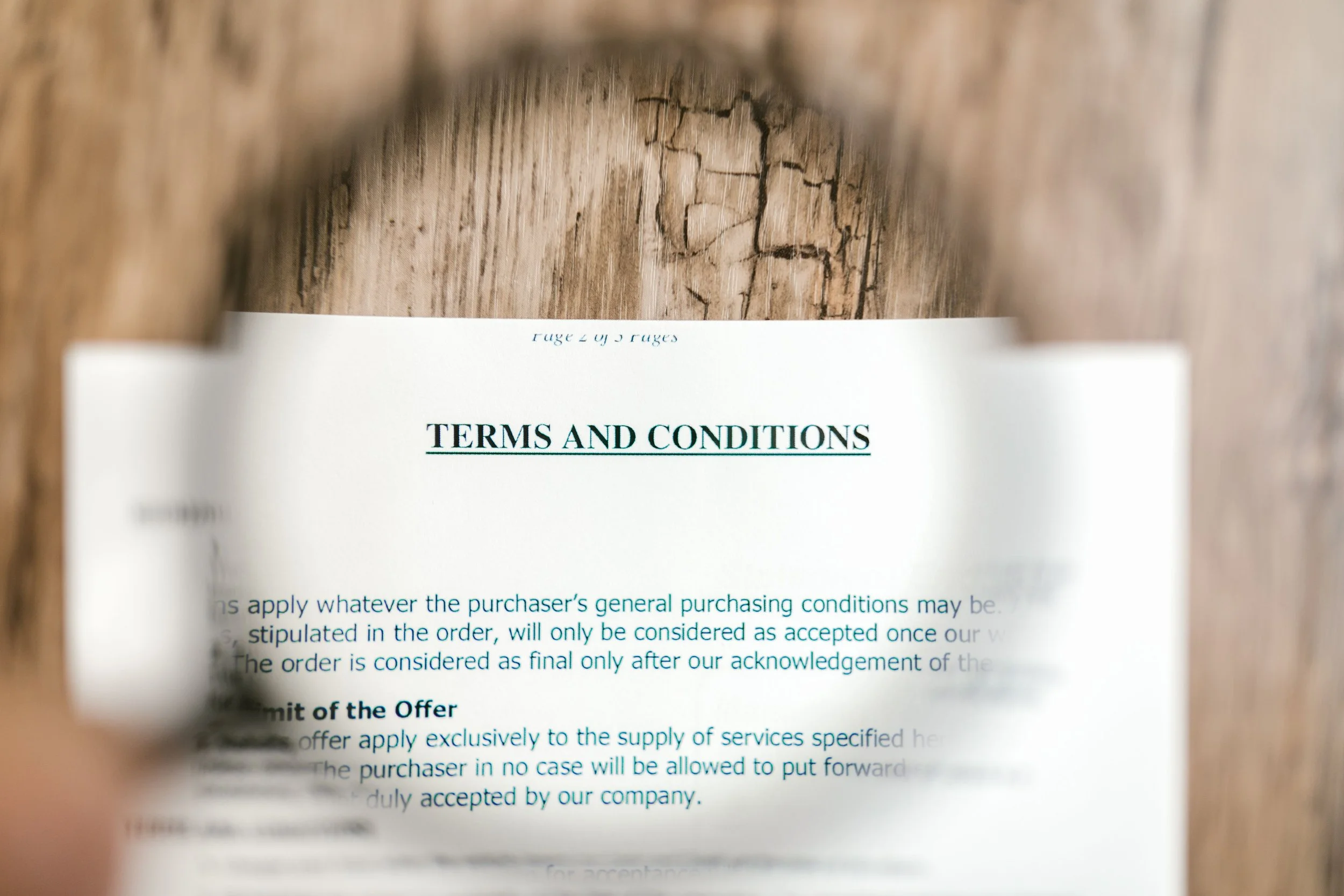 Terms &amp; Conditions