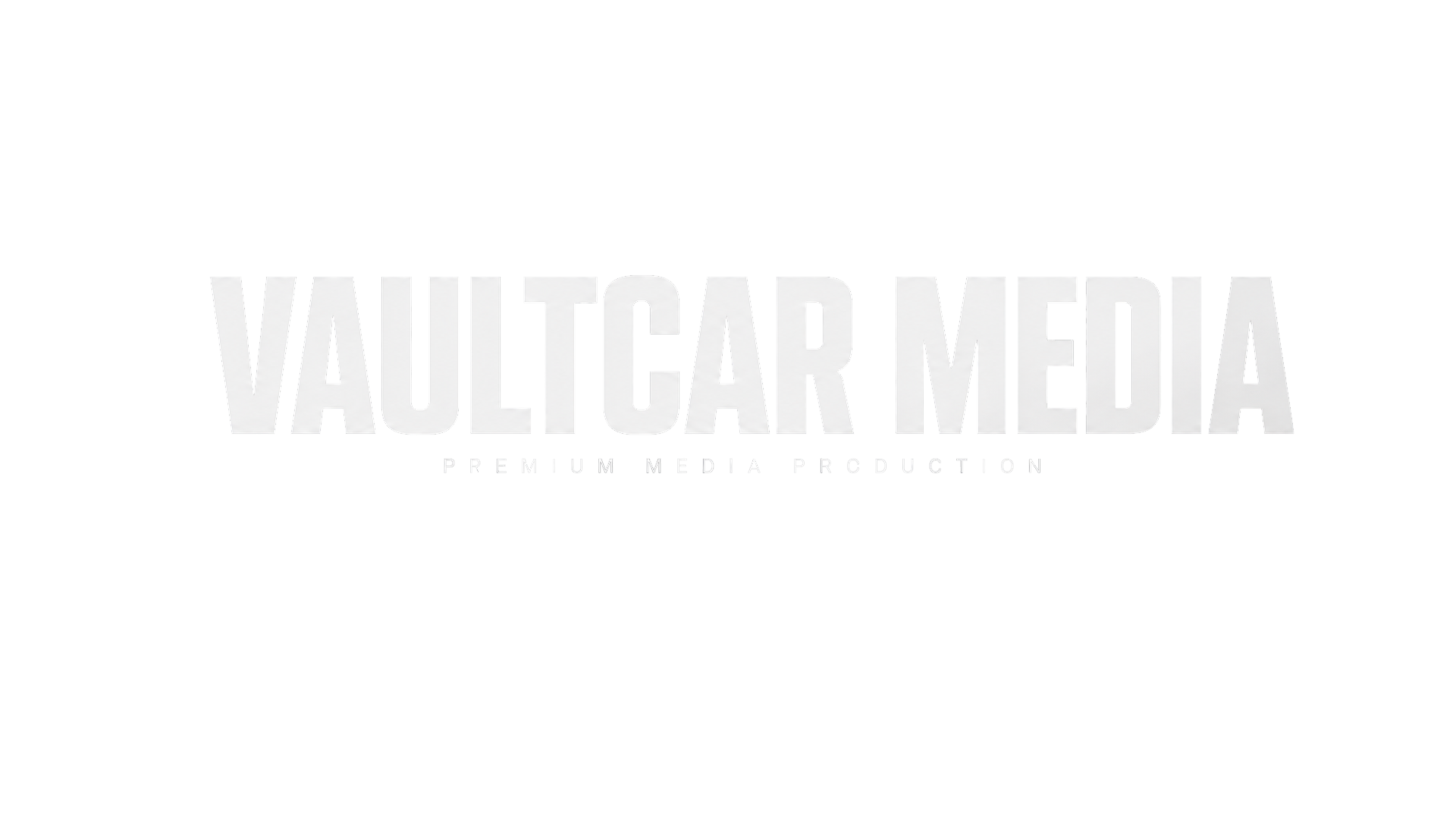 Vaultcar Media ja media-logo, teksti 'Vaultcar Media' ja alaviitteet 'Premium Media Production'
