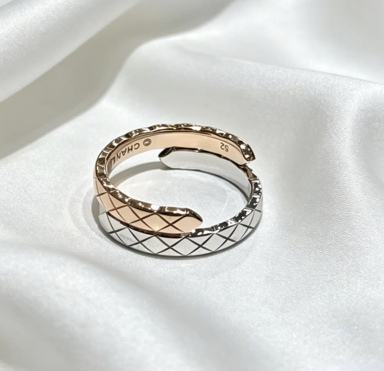 Chanel 18K Two Tone Gold Serpent Ring