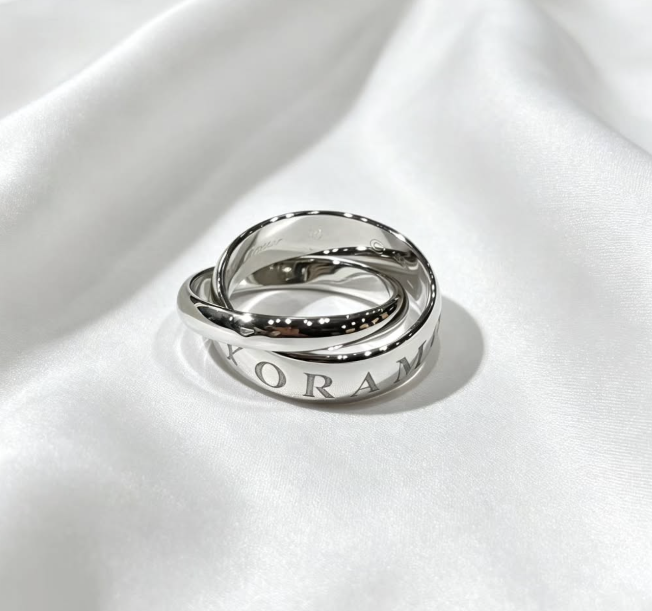CARTIER 18K White Gold Double Ring