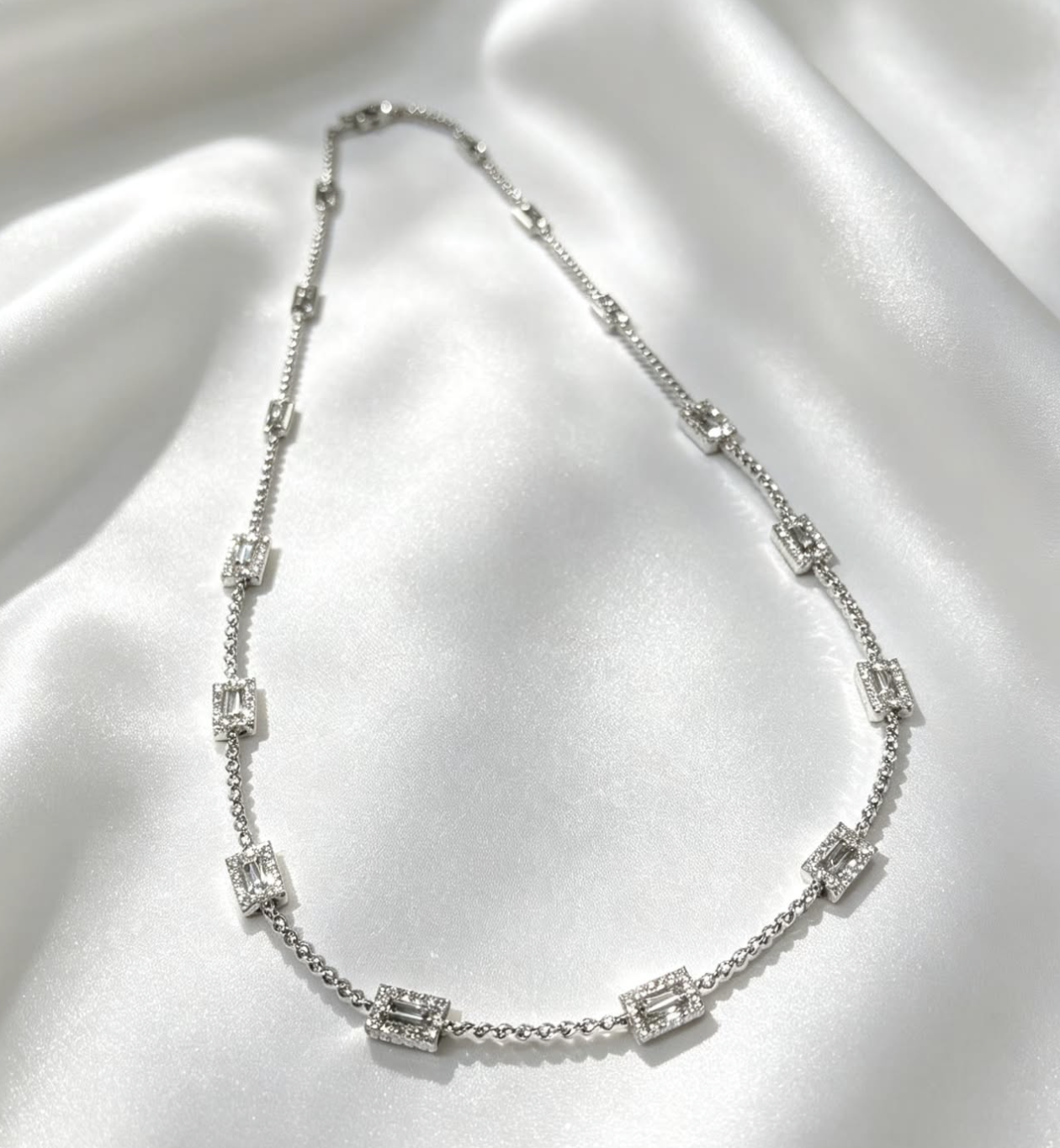 CSS 點睛品 18K white gold diamond necklace, D-2.36CT