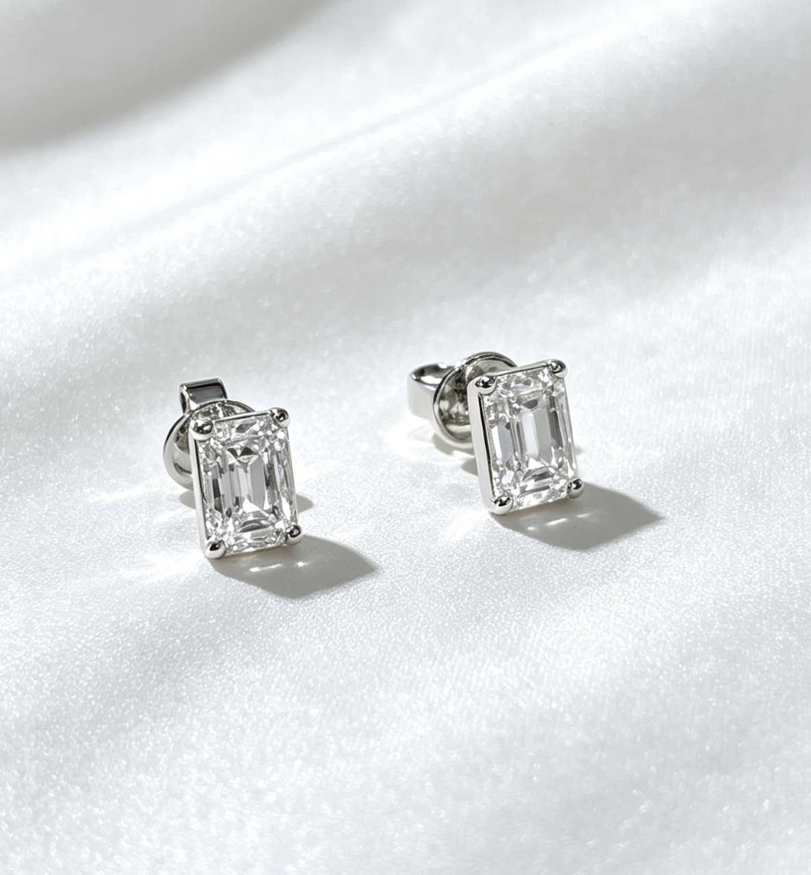 18K white gold diamond earrings(Pair) D-0.29CT