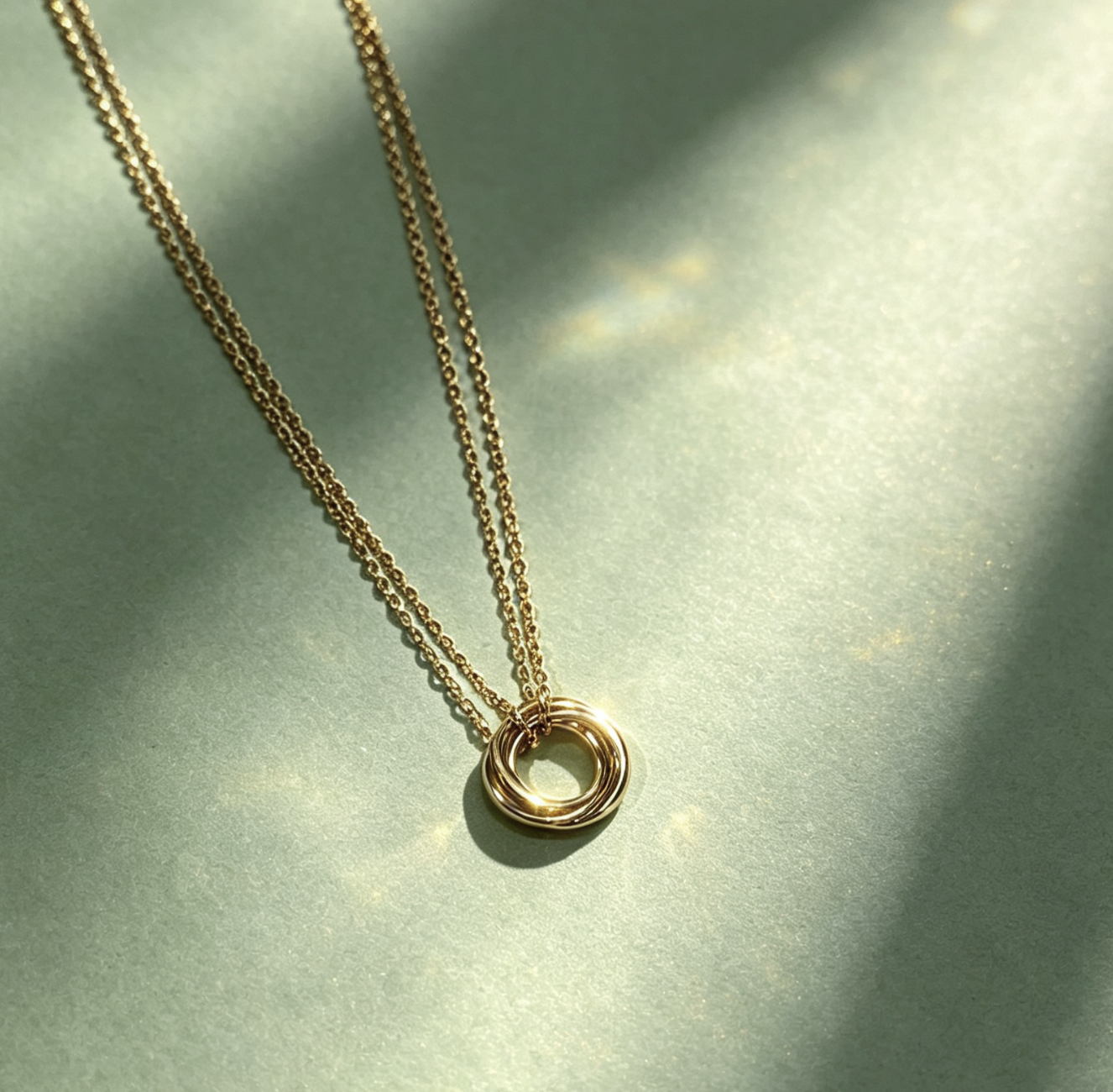 Cartier 18K 玫瑰金三色金三圈頸鏈8分6 （全新/Brand New)(2025年9月）( XXM450)（盒）(買單$13,700)
