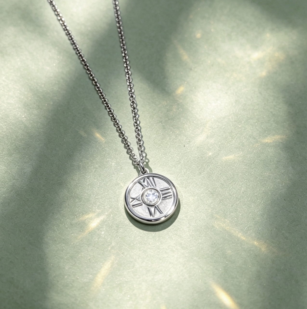 Tiffany & Co. 18K 白金鑽石鍊墜1d 1錢03
