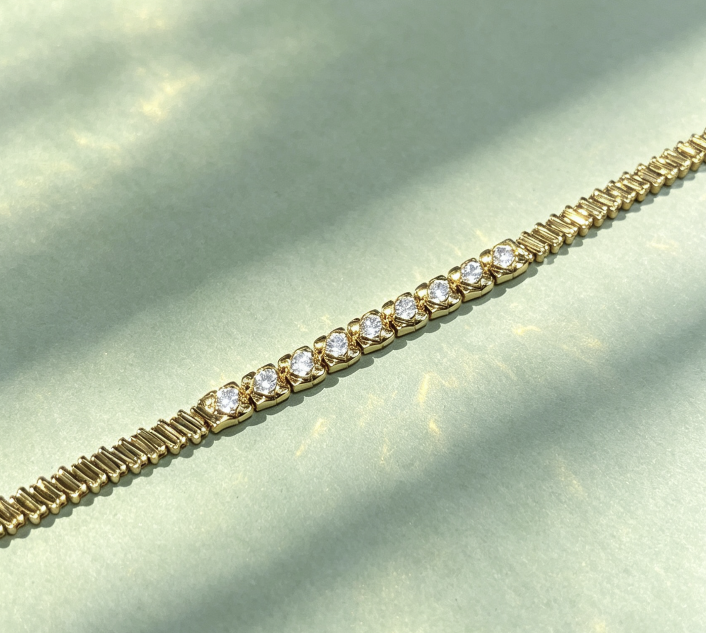 18K黃金鑽石手鏈 9d- 1.12CT, 3錢8分5（周大福）
