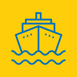 Cruise ship icon
