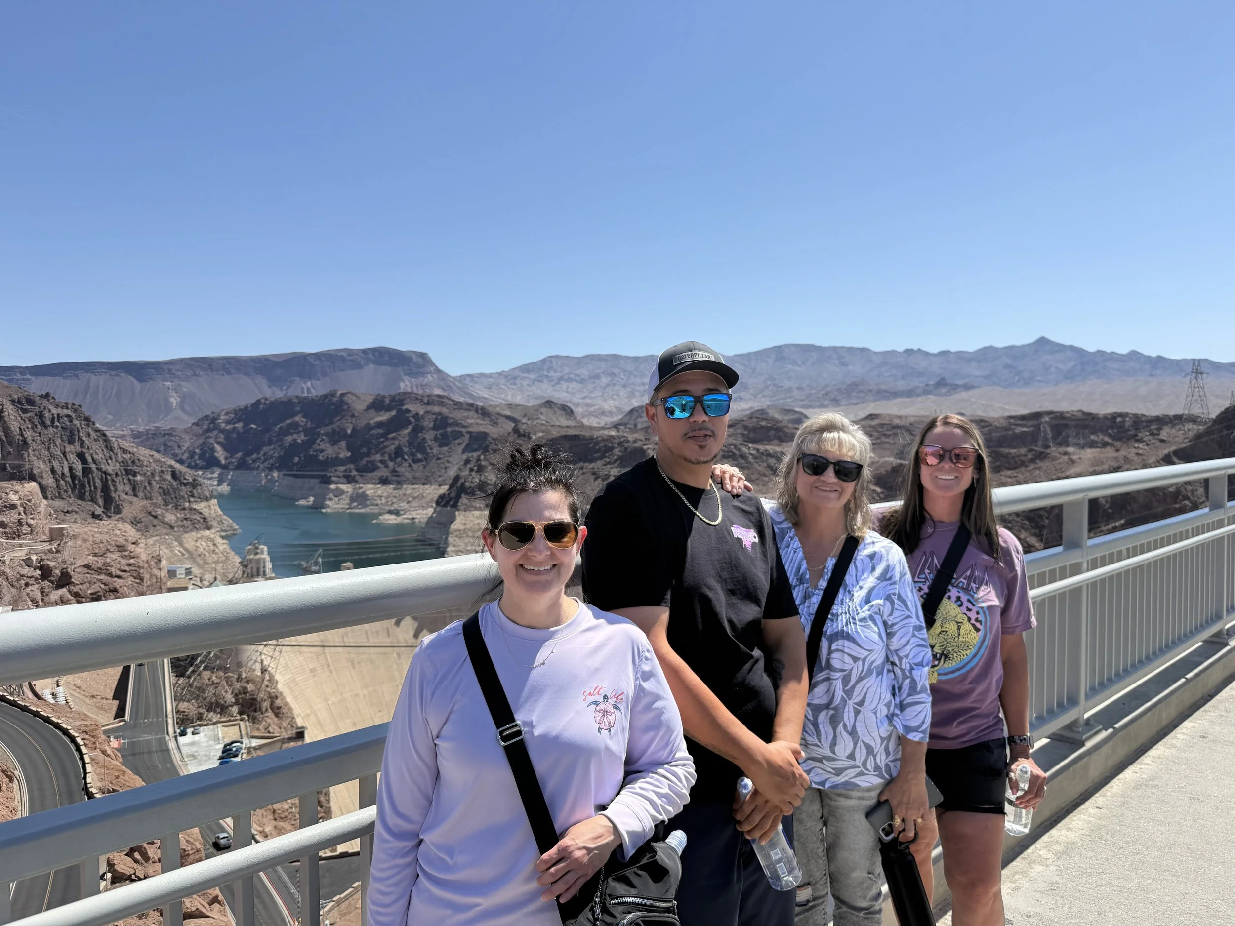 Family of four at the Grand Cranyon West Rim