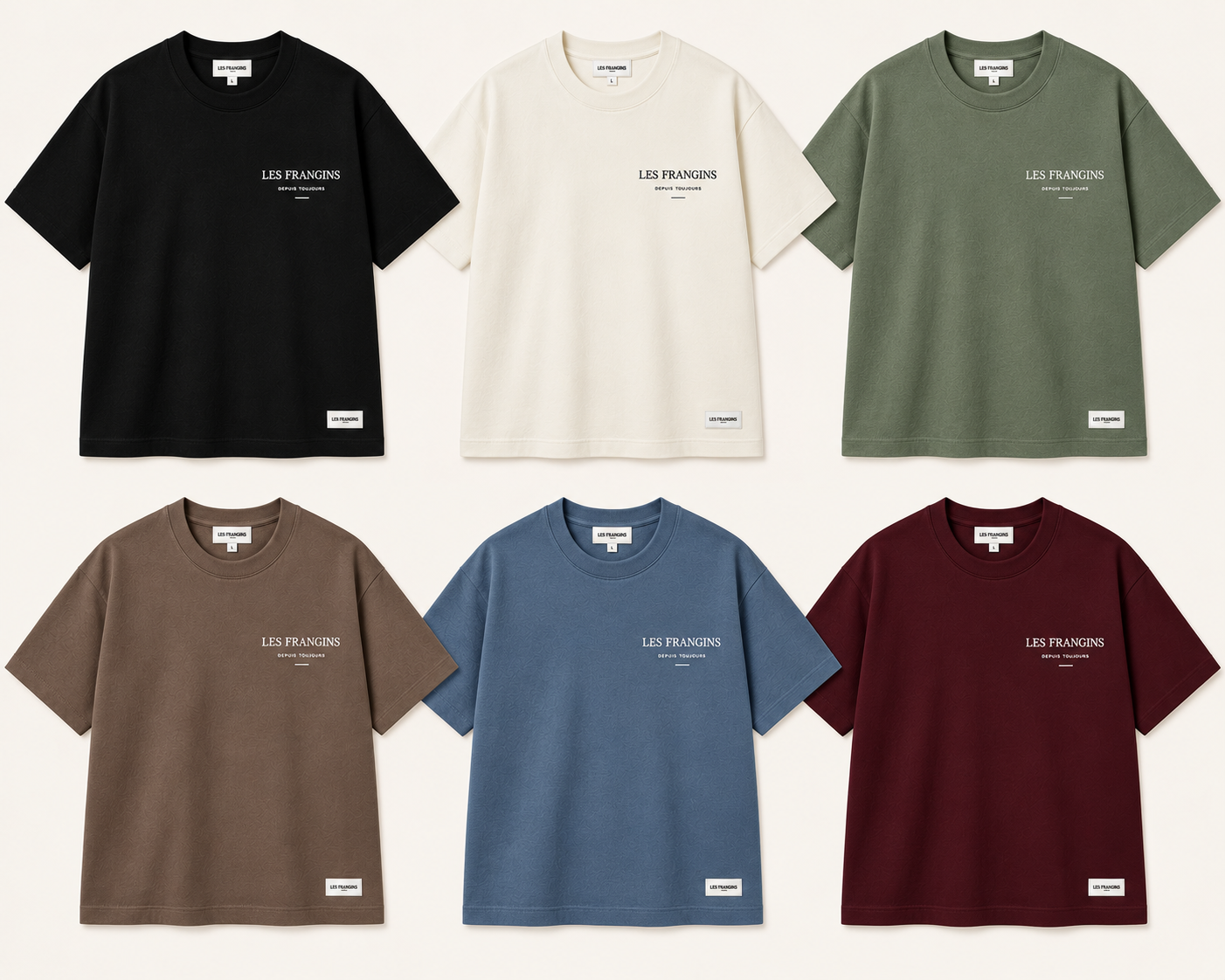 Collection de six t-shirts Les Frangins.png