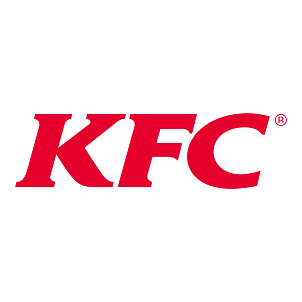 KFC logo with red text on a white background.