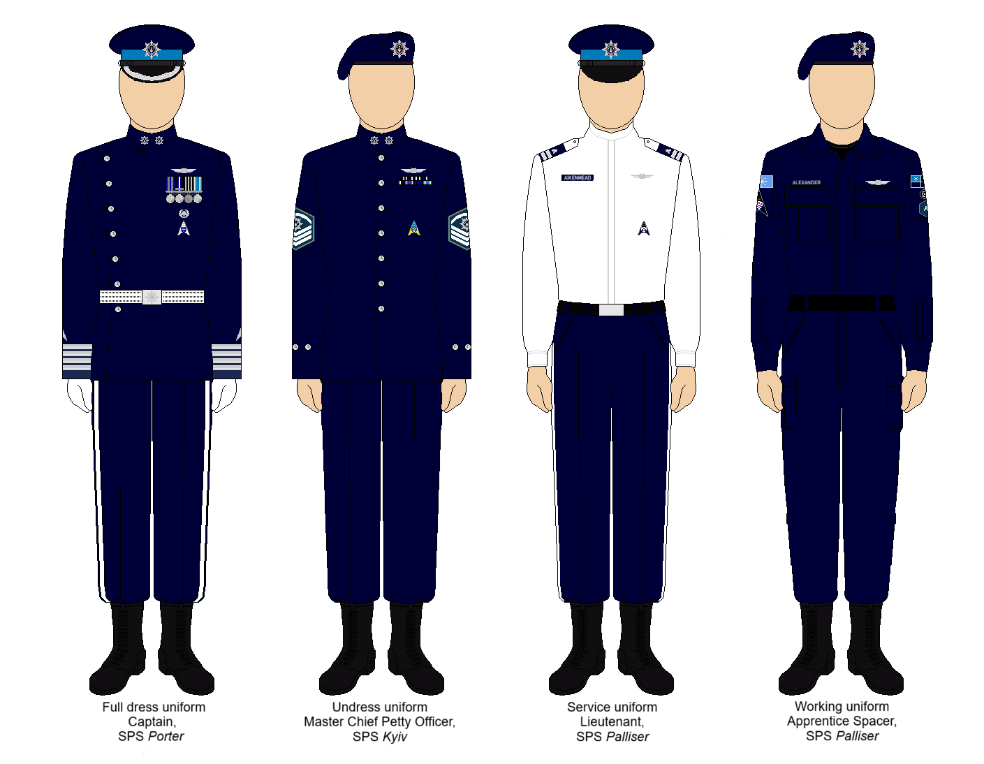 Uniforms of the Space Patrol Service