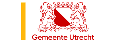 Logo van de gemeente Utrecht met een schild en twee leeuwen