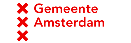 Drie rode kruisen en de tekst 'Gemeente Amsterdam'