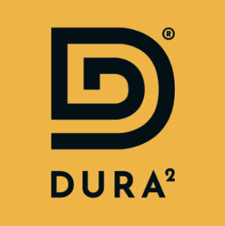 Dura² logo on a yellow background
