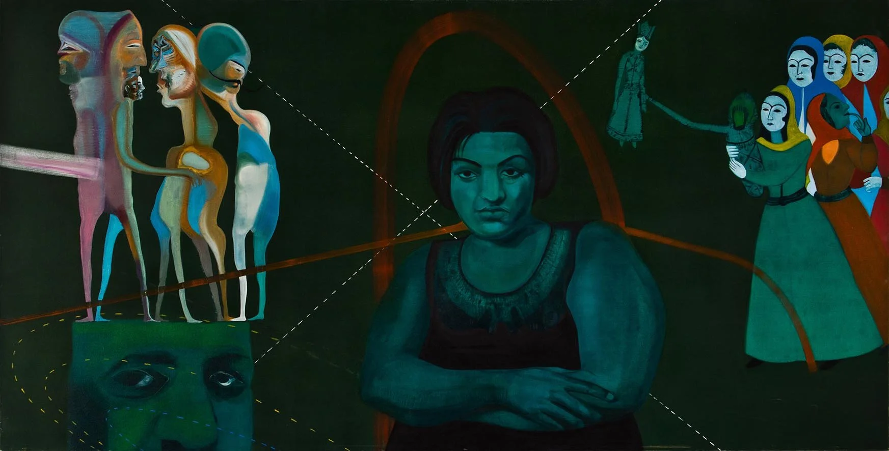 Acrylic on canvas, 
125 × 245 cm
