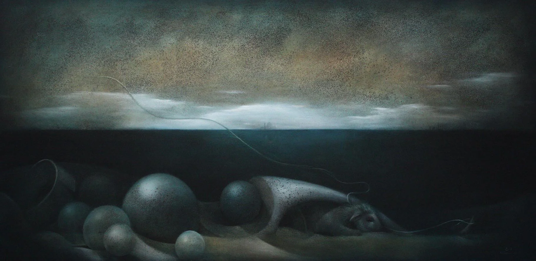 From the Amino Acids series, 
Oil on canvas, 
195 × 107 cm