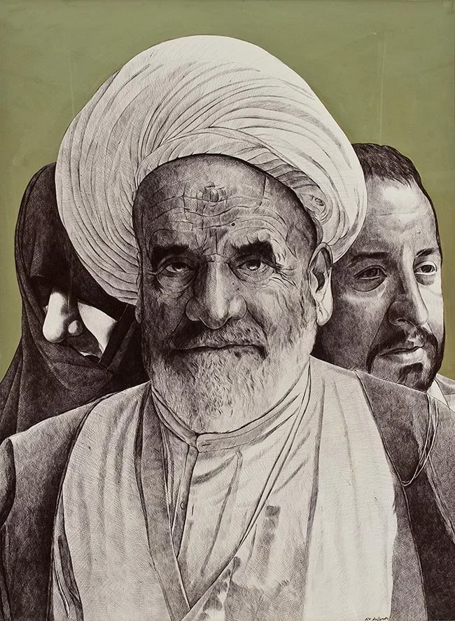 Pen and acrylic on cardboard, 
120 × 90 cm, 
2008