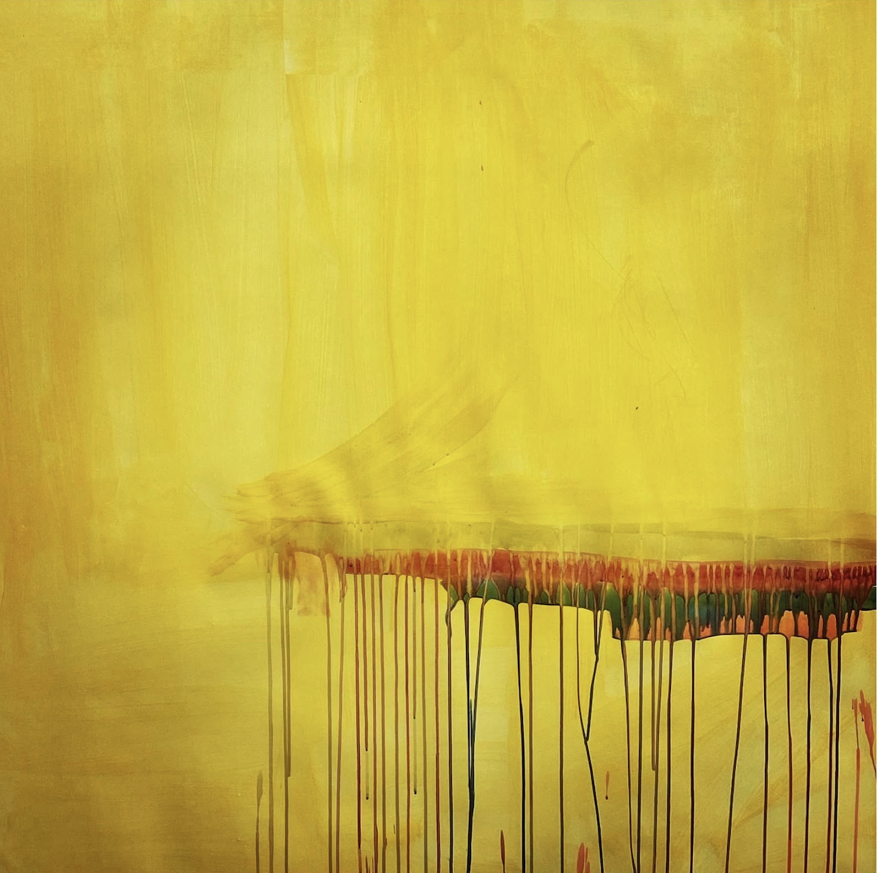 Yellow Square, 
Acrylic on Fabriano Paper, 
140 x 150 cm