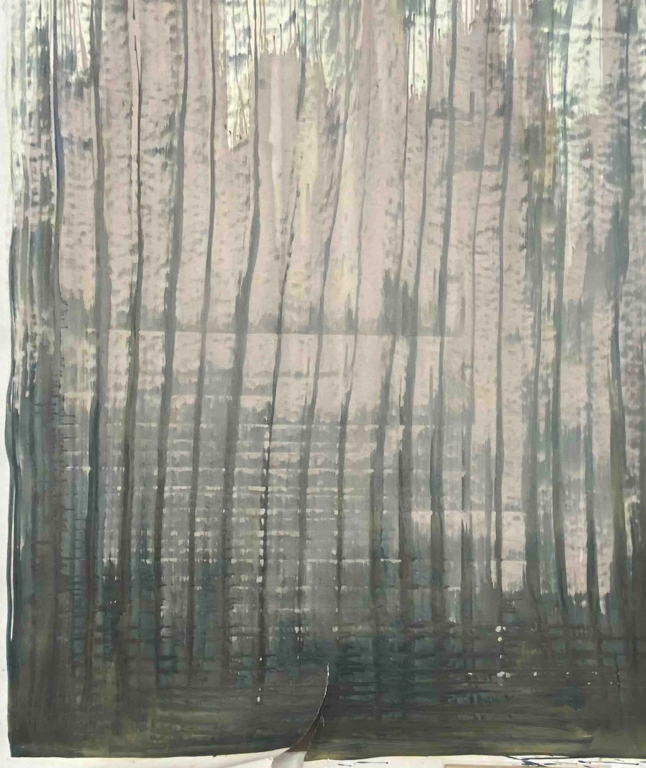 The Pines, 
Acrylic on paper, 
150 x 185 cm