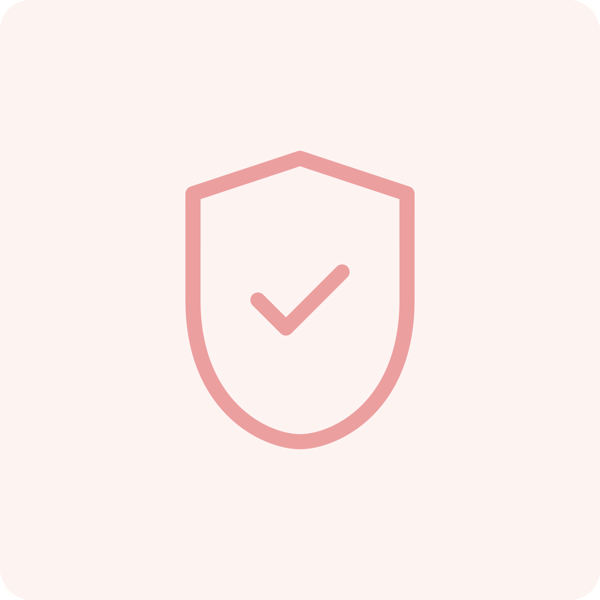 A shield icon with a checkmark inside, indicating security or protection.