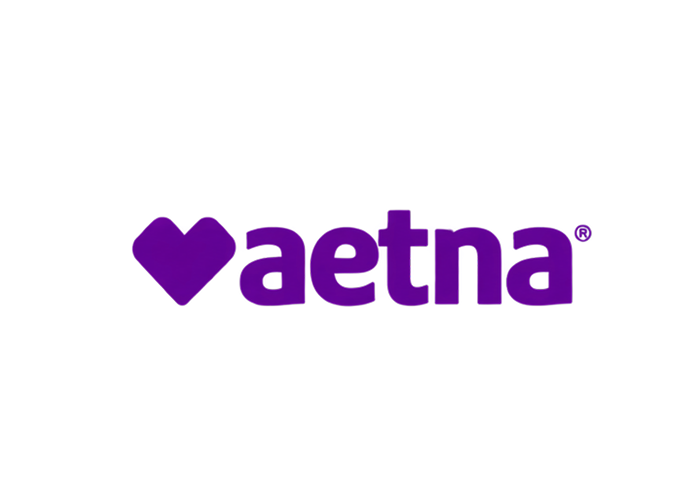 Purple heart shape followed by the word 'aetna' in bold purple letters on a white background.