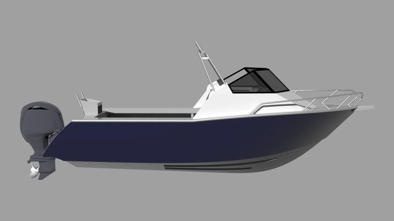 Sherwood Marine 655CD - 6.55m Cuddy aluminium boat kit - profile
