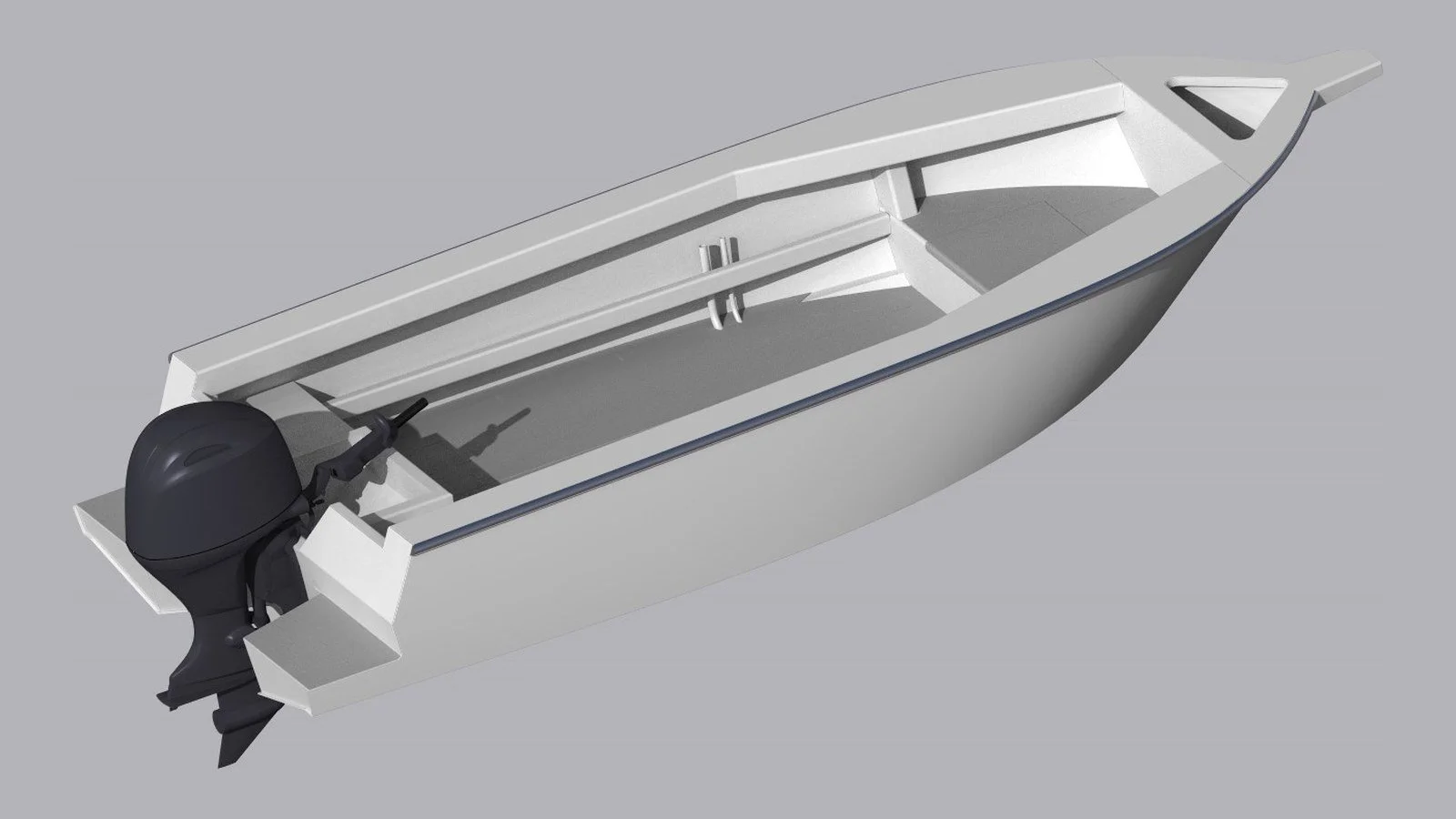 Sherwood Marine 530T - 5.3m Tiller Aluminium Boat Kit  - stern quarter 2
