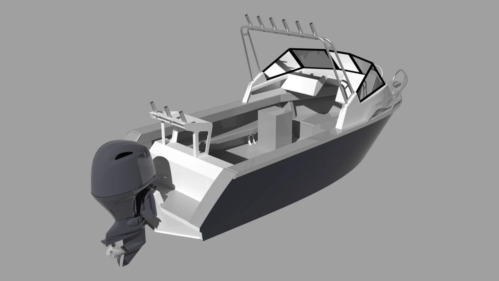 Sherwood Marine 530CD - 5.3m Cuddy Aluminium Boat Kit  - stern quarter

