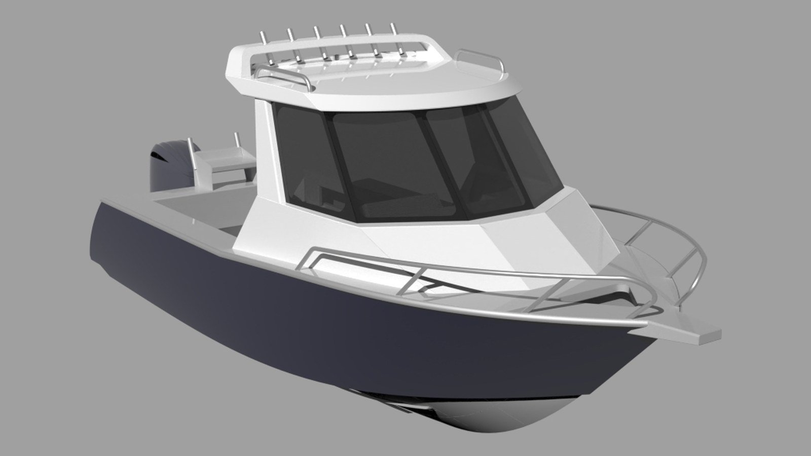 Sherwood Marine 655HT - 6.55m Hardtop aluminium boat kit - bow quarter