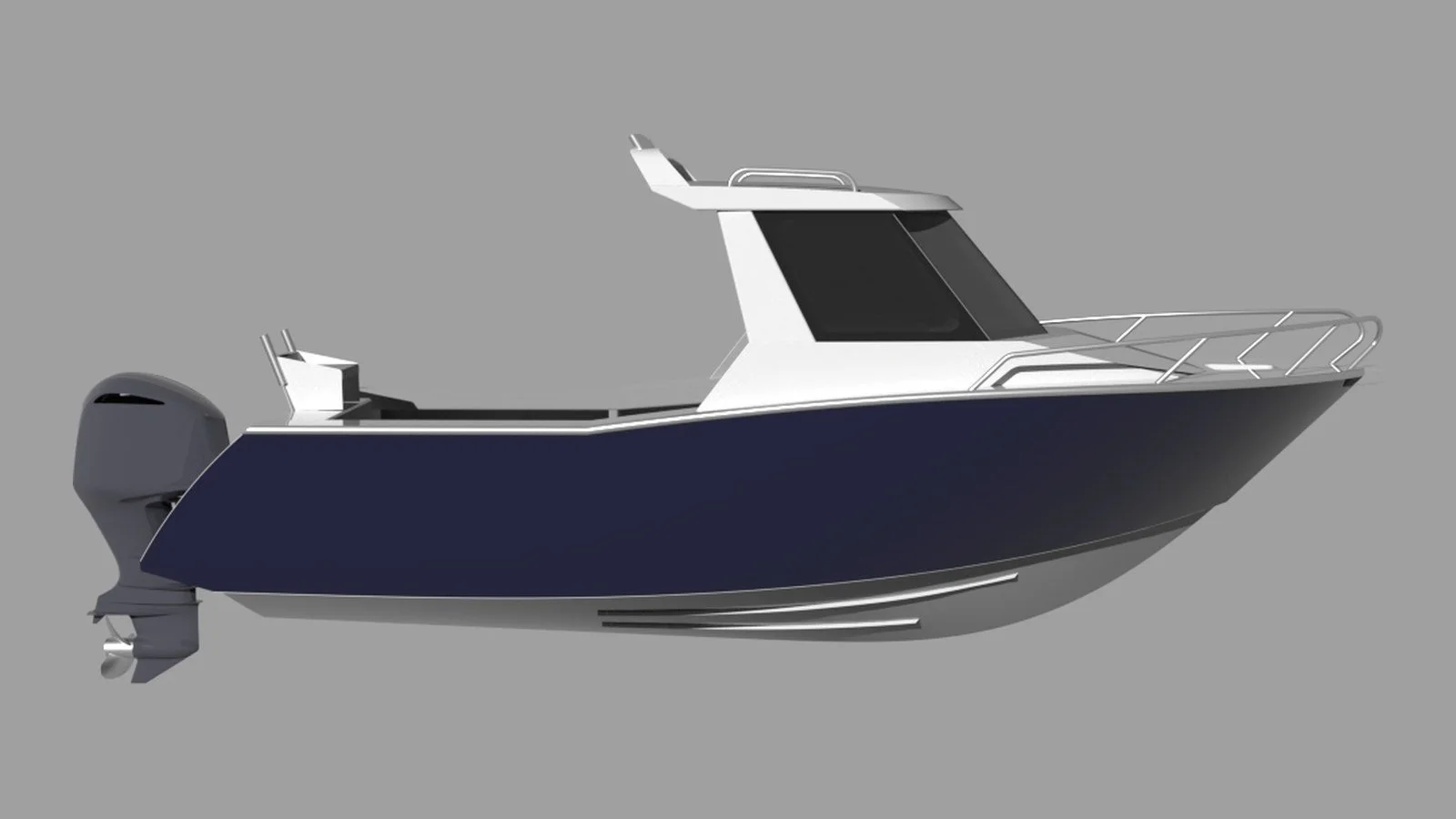 Sherwood Marine 700HT - 7m Hardtop aluminium boat kit - profile

