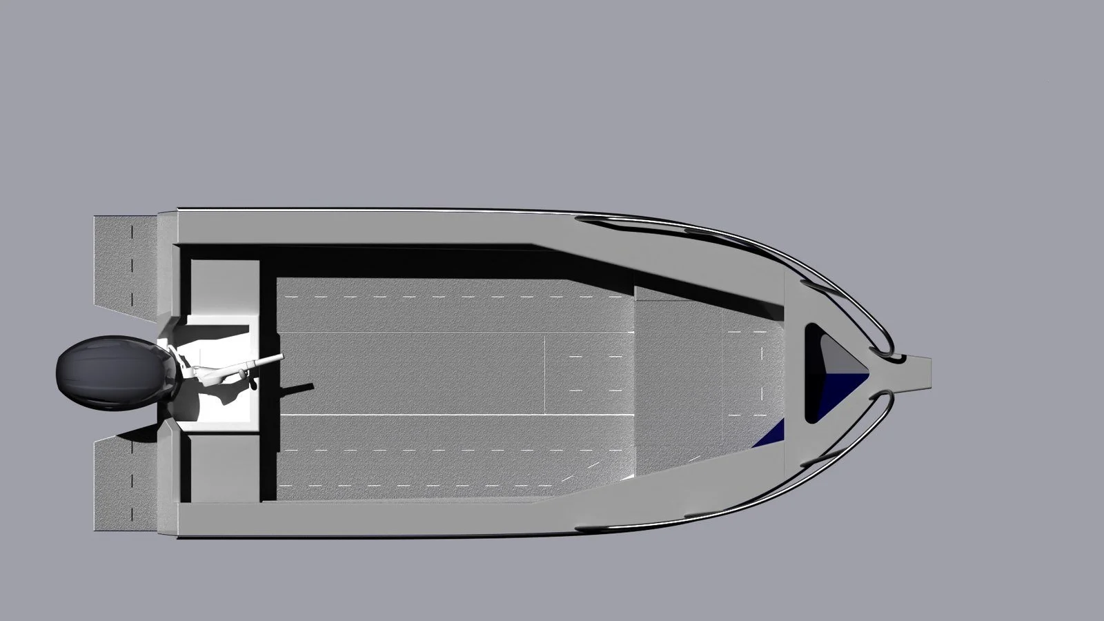 Sherwood Marine 500T tiller 5.0 m aluminium monohull boat kit — plan 3D
