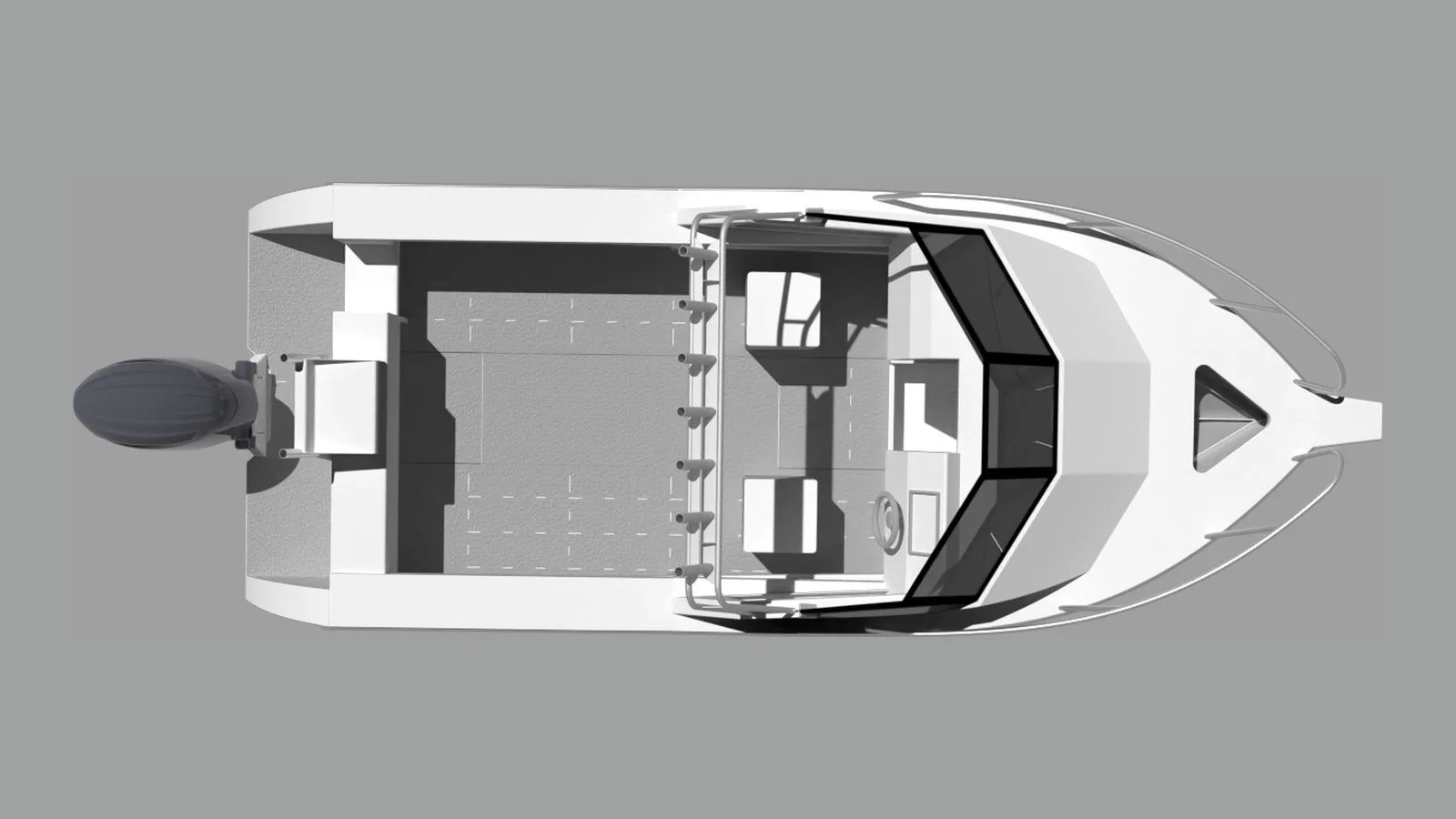 Sherwood Marine 615CD cuddy 6.15 m aluminium monohull boat kit — plan 3D
