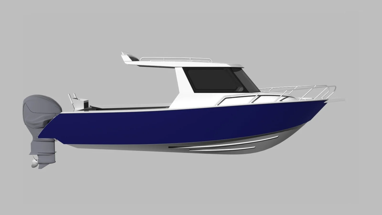 Sherwood Marine 830HTX - 8.3m Extended Hardtop aluminium boat kit - profile
