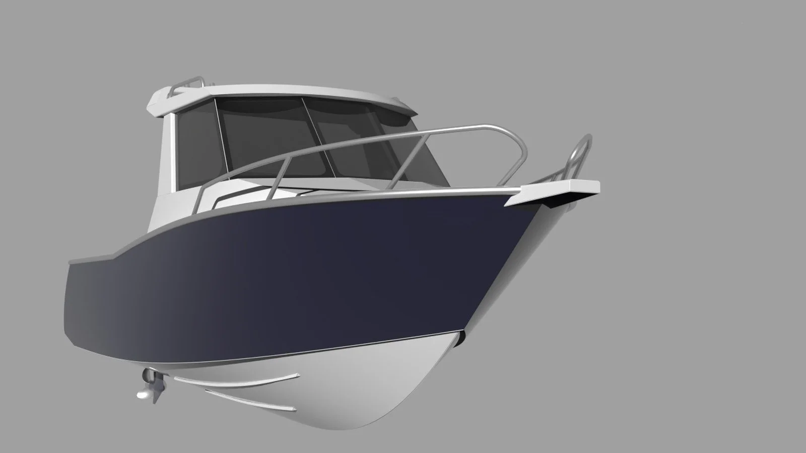 Sherwood Marine 700HT - 7m Hardtop aluminium boat kit - bow quarter below
