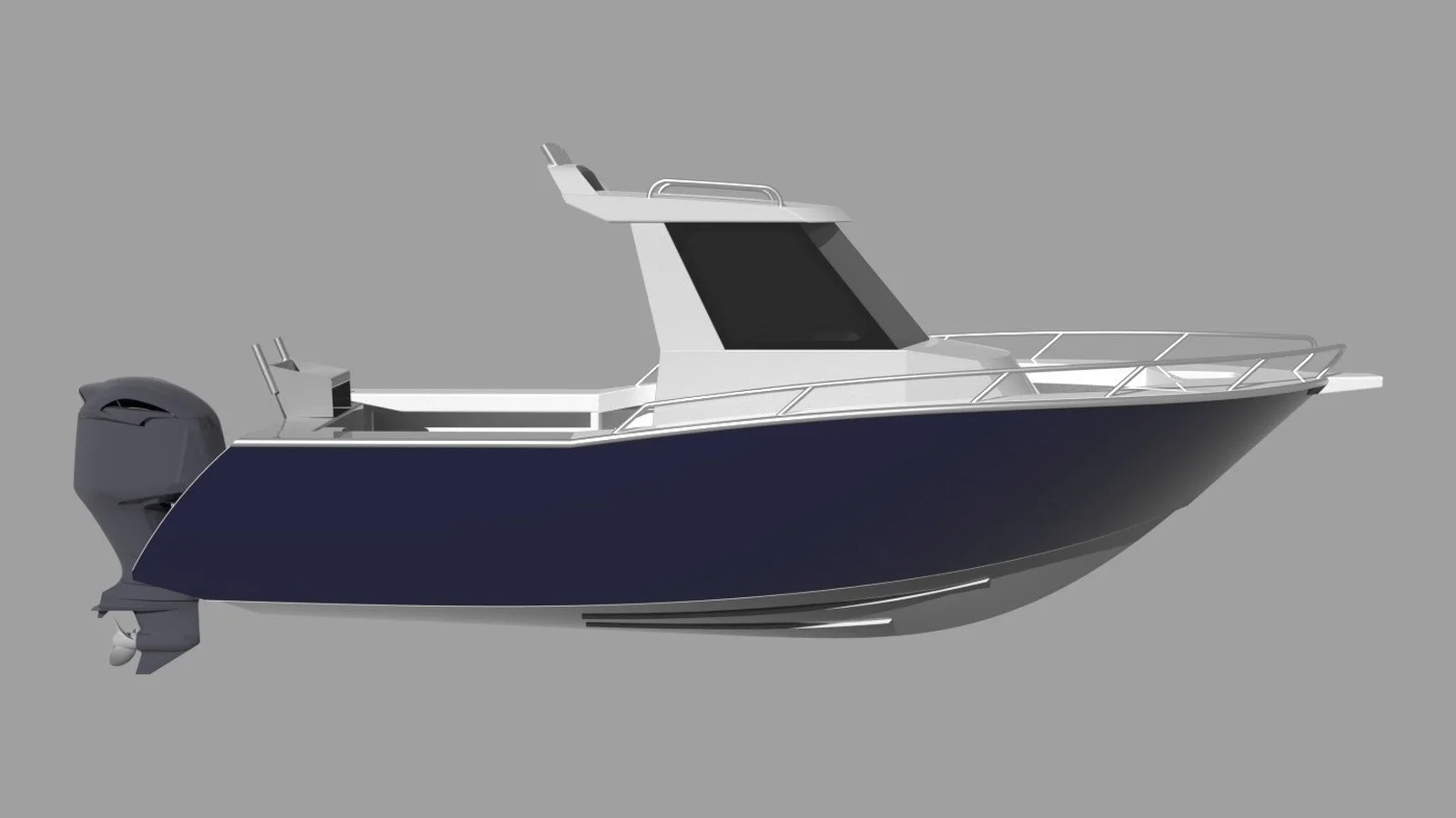 Sherwood Marine 700CCB - 7m Centre Cab aluminium boat kit - profile

