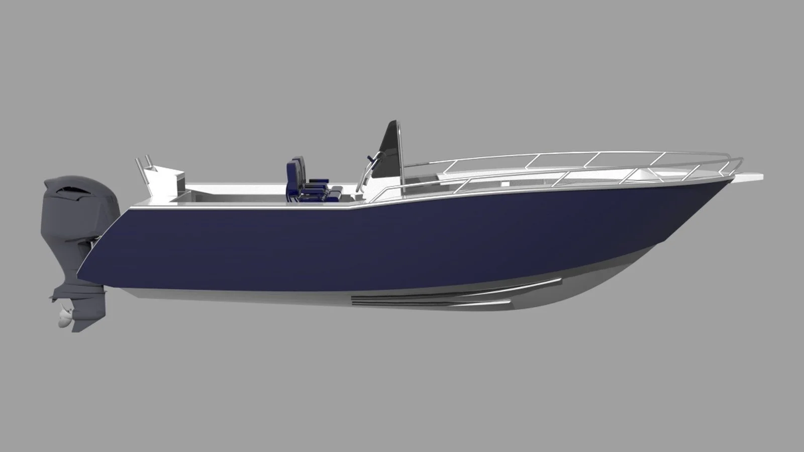 Sherwood Marine 750CC - 7.5m Centre Console aluminium boat kit - profile
