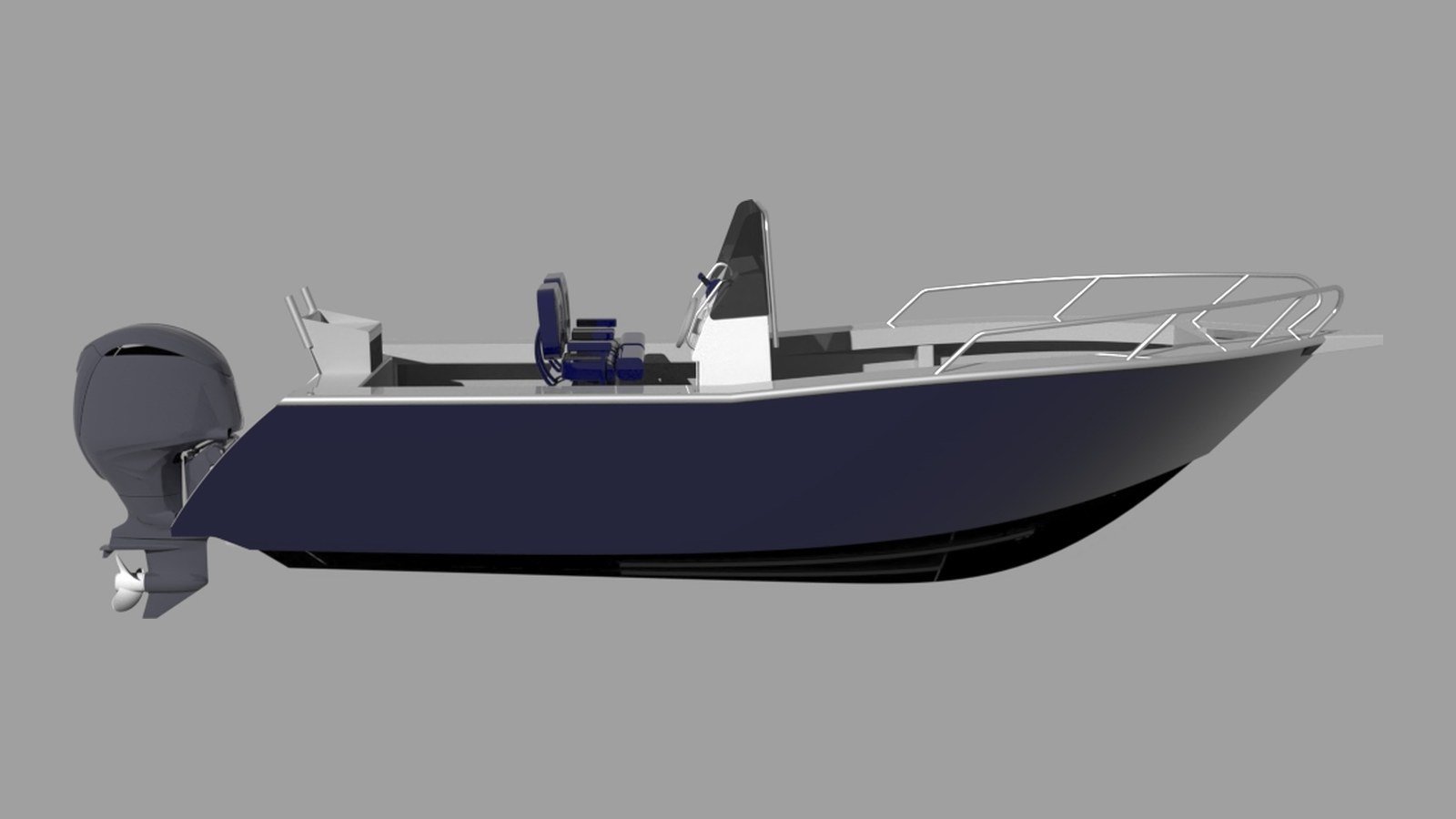 Sherwood Marine 655CC - 6.55m Centre Console aluminium boat kit - profile
