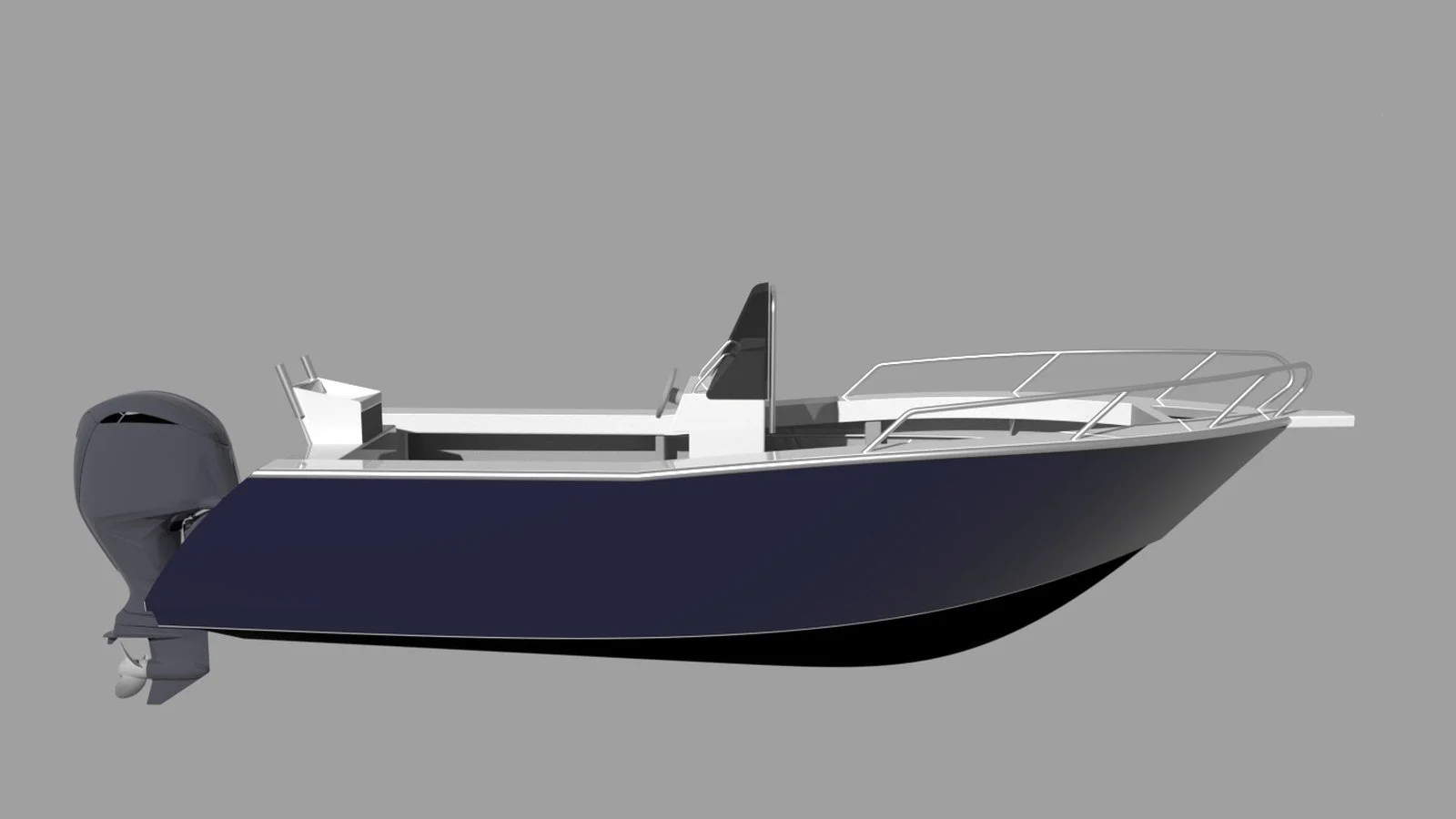 Sherwood Marine 615CC centre console 6.15 m aluminium monohull boat kit — profile 3D

