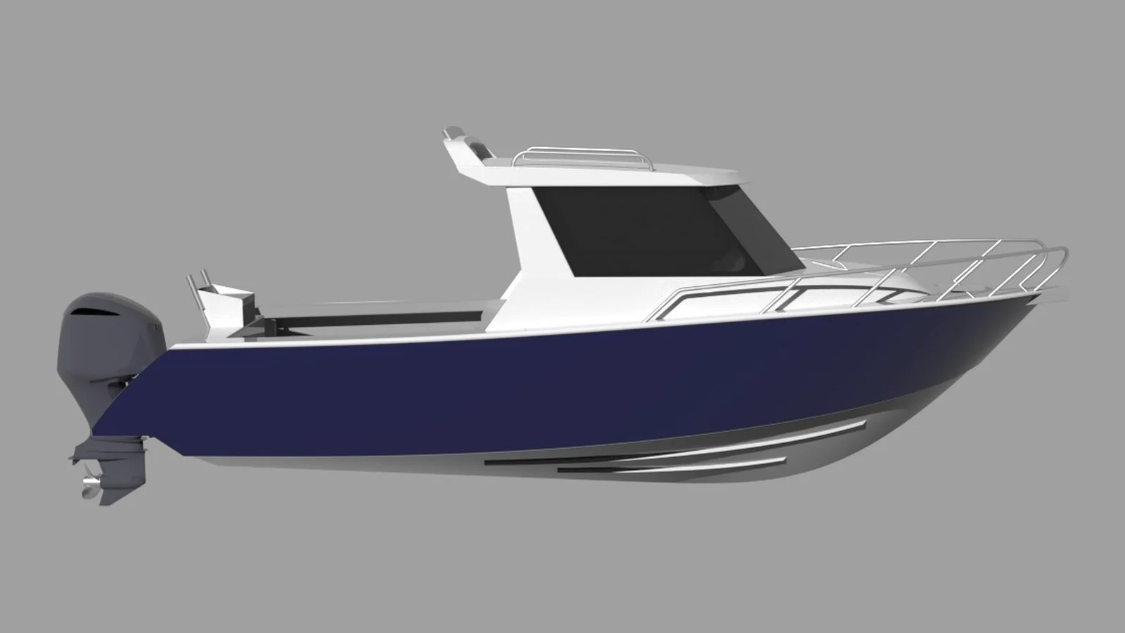 Sherwood Marine 780CAB - 7.8m Full Cab aluminium boat kit - profile