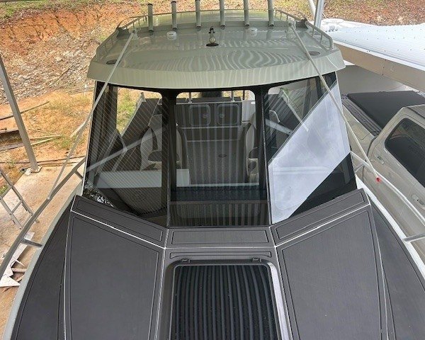 Sherwood Marine 700HT - 7m Hardtop aluminium boat kit - bow view showing the hardtop
