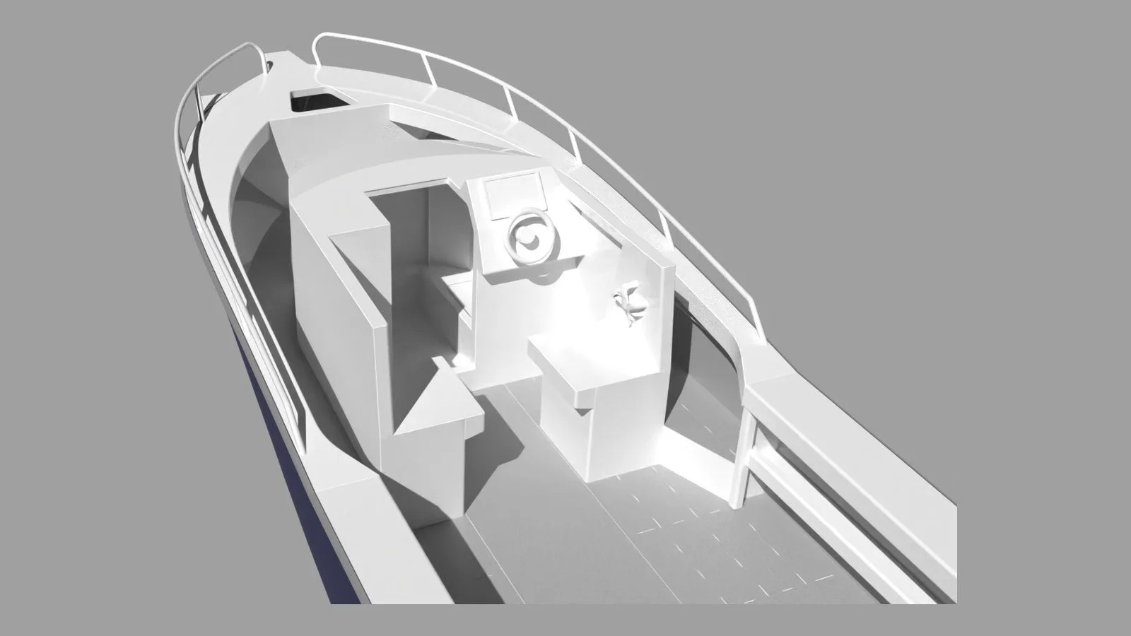 Sherwood Marine 750CCB - 7.5m Centre Cab aluminium boat kit - cabin - fr version
