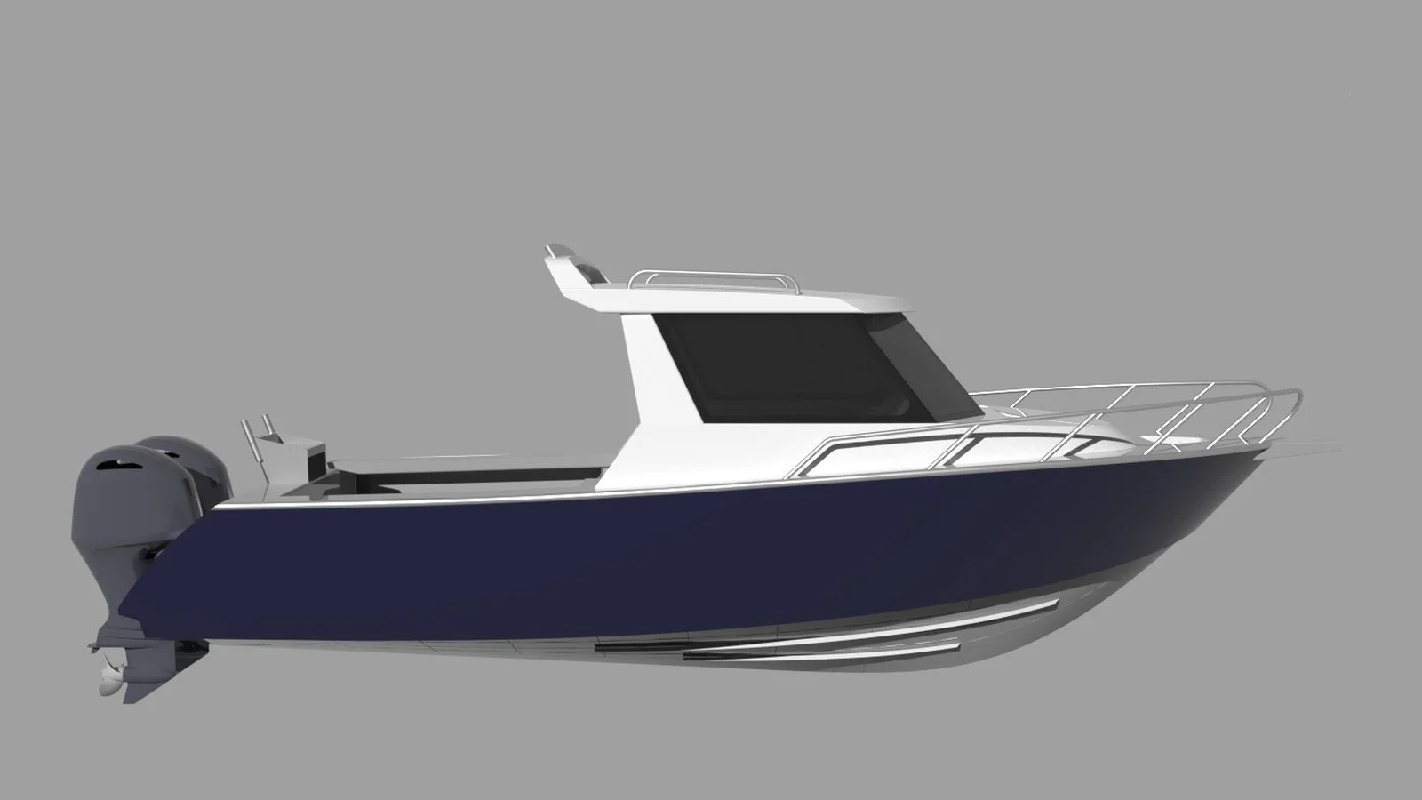 Sherwood Marine 780HT - 7.8m Hardtop aluminium boat kit - profile