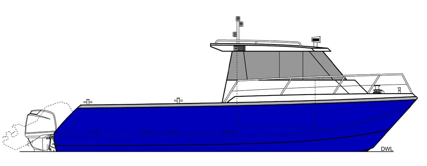 Sherwood Marine C900 cab 9.00 m aluminium catamaran boat kit GA