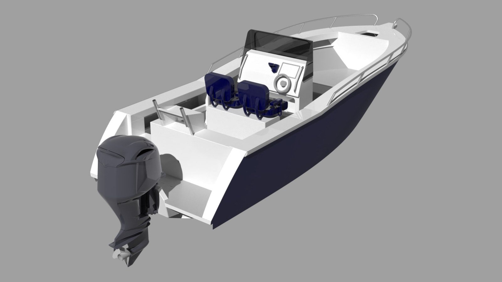 Sherwood Marine 700CC - 7m Centre Console aluminium boat kit - stern quarter
