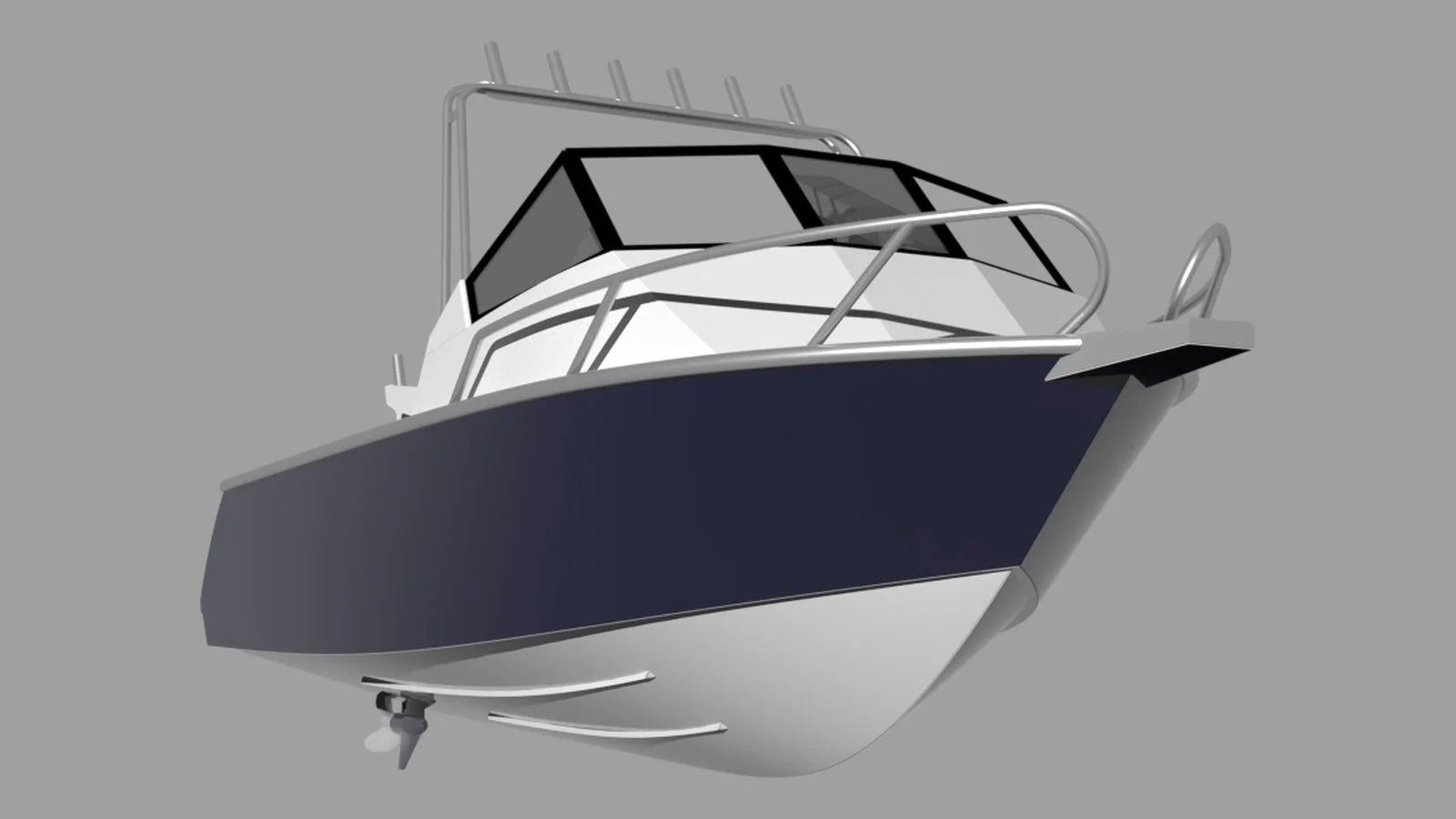Sherwood Marine 530CD - 5.3m Cuddy Aluminium Boat Kit  - bow quarter below

