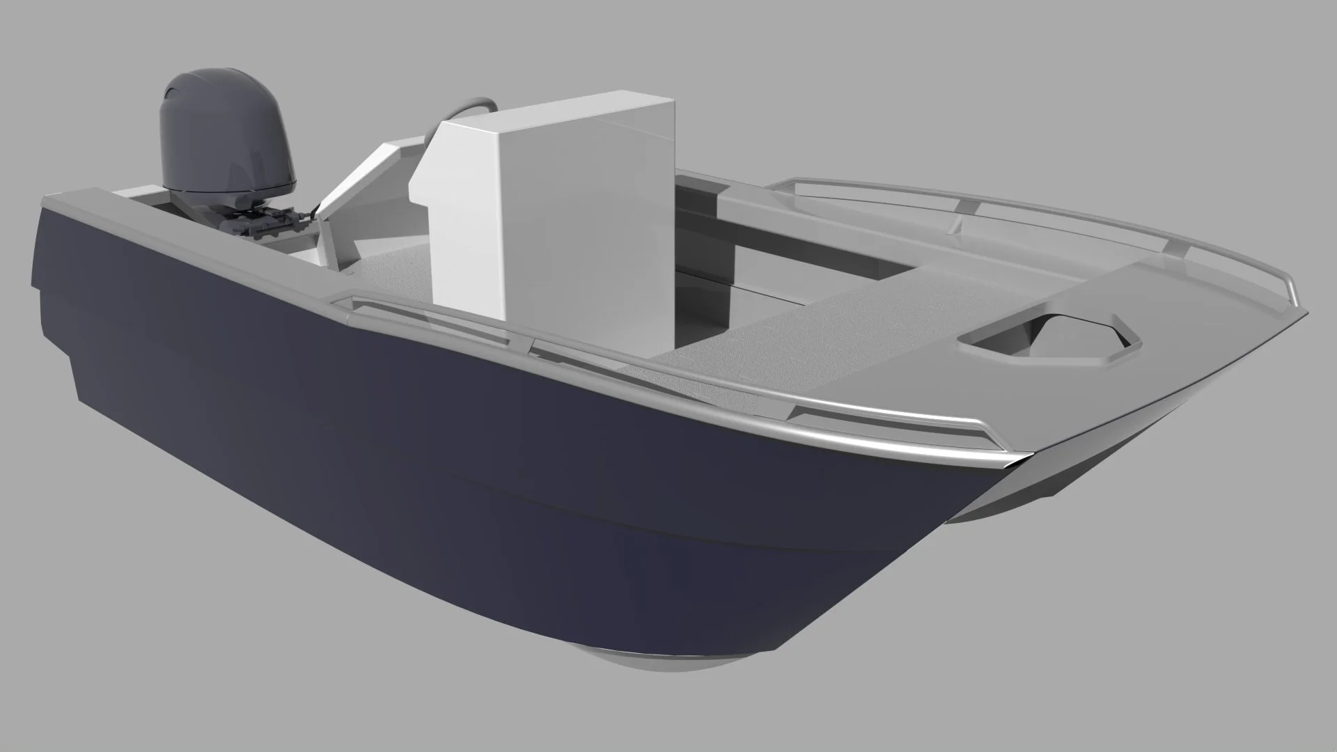 Sherwood Marine C450CC centre console 4.5 m aluminium catamaran boat kit - 3D bow quarter