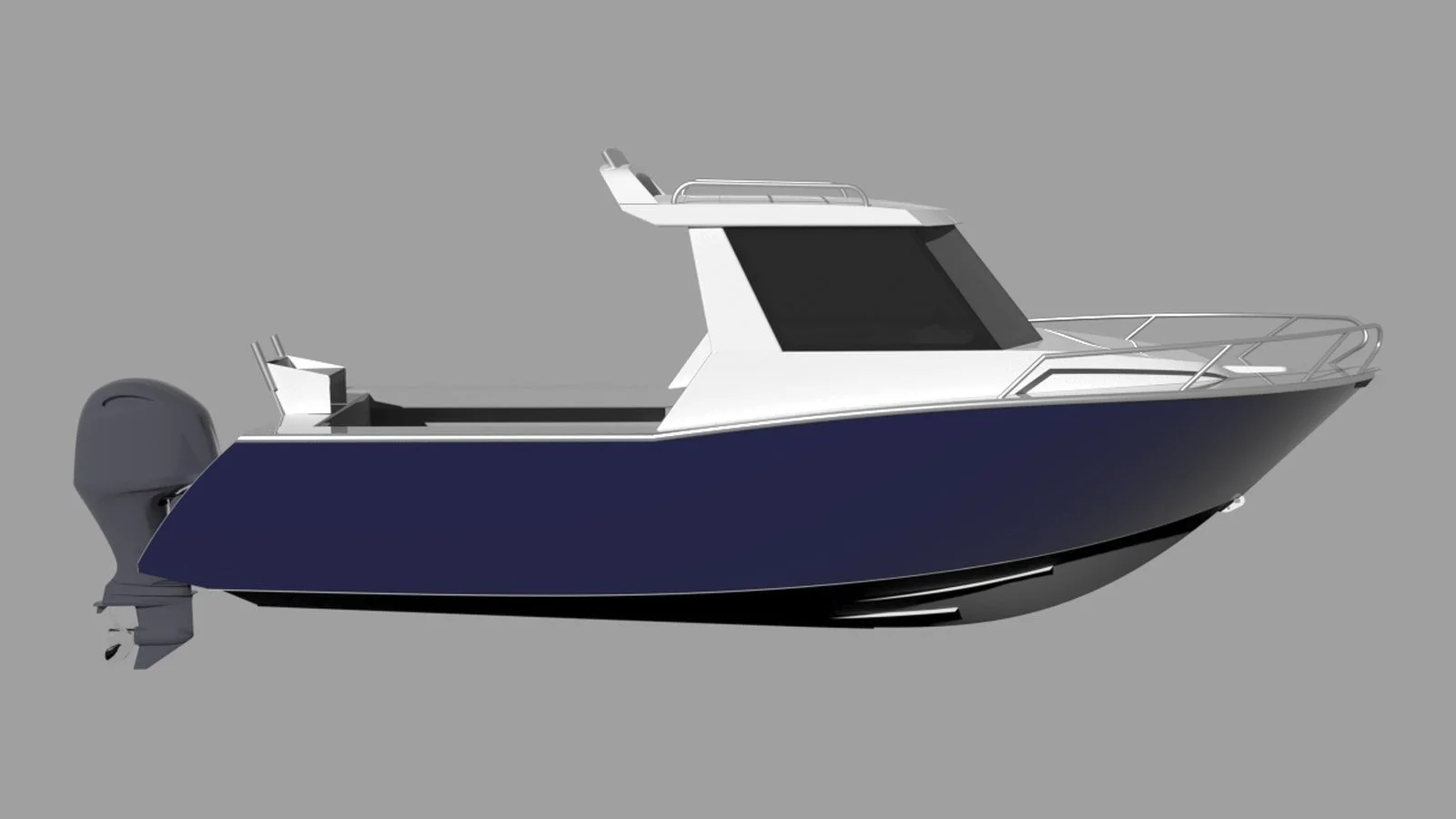 Sherwood Marine 750CAB - 7.5m Full Cab aluminium boat kit - profile
