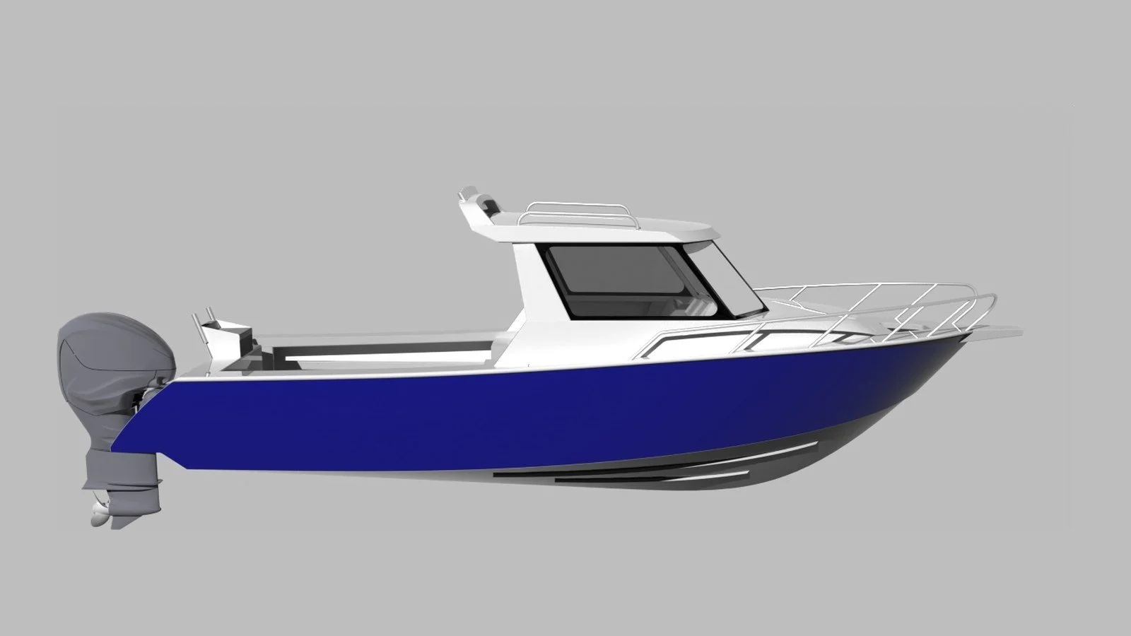 Sherwood Marine 830CAB - 8.3m Full Cab aluminium boat kit - profile