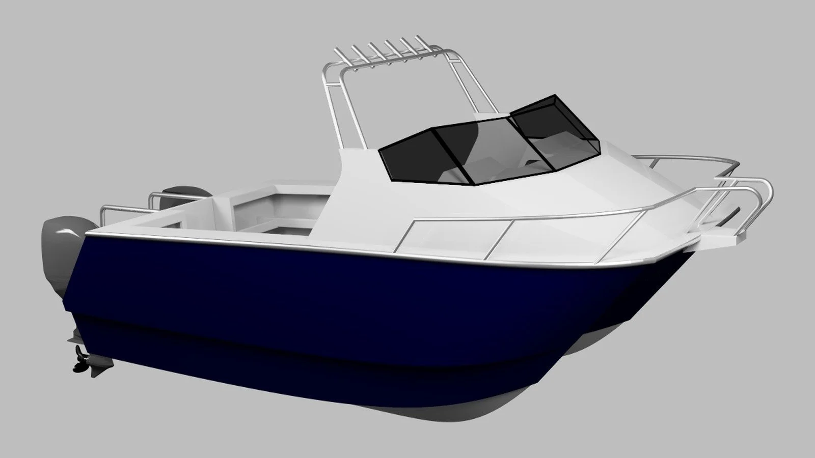 Sherwood Marine C600CD cuddy 6 m aluminium catamaran boat kit - bow quarter
