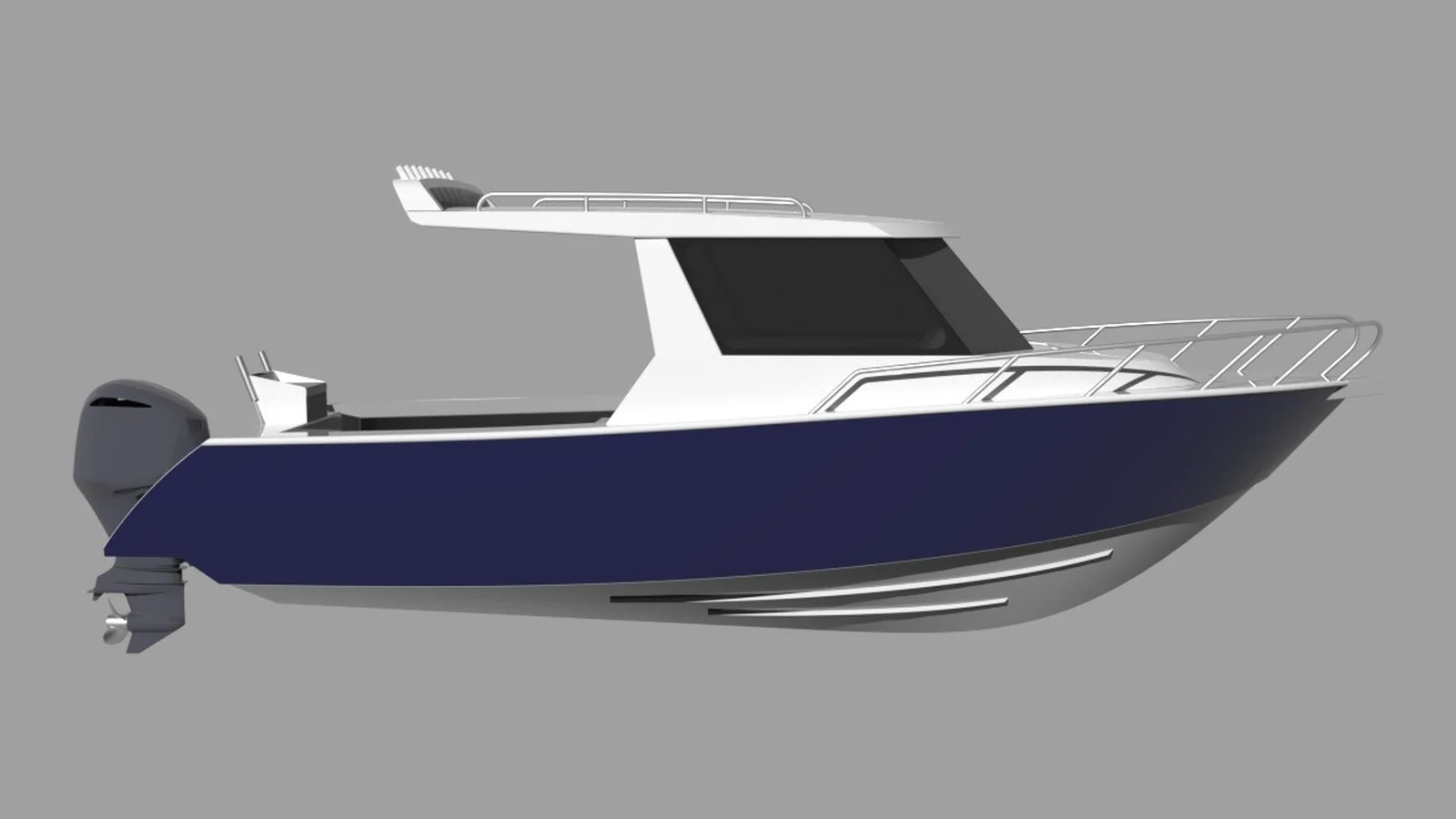 Sherwood Marine 780HTX - 7.8m Extended Hardtop aluminium boat kit - profile
